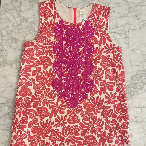 J. Crew Crewcuts Girls Embroidered Shift Dress Size 12 - Picture 1 of 3